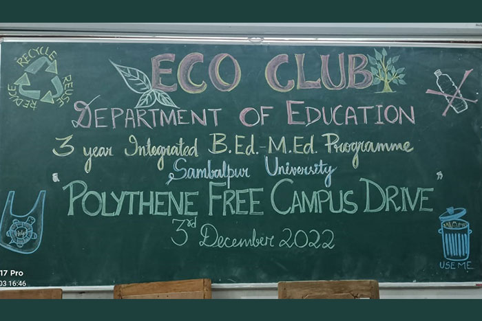 One Day Polythene Free Campus Free Drive, organised by Dept. Of Education, ODISHA